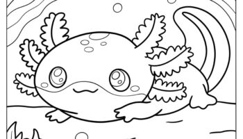 29 Axolotl Coloring Pages Free PDF Printables