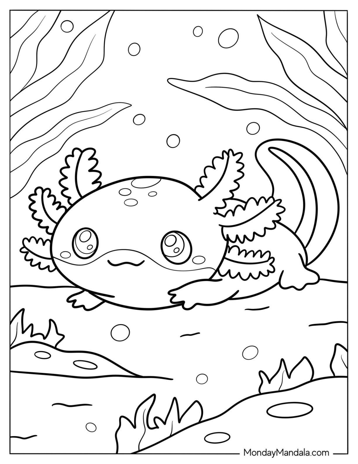 29 Axolotl Coloring Pages Free PDF Printables  29 Axolotl Coloring Pages Free PDF Printables