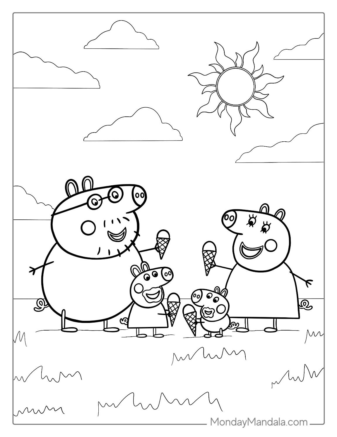 ice cream coloring page ice cream coloring page