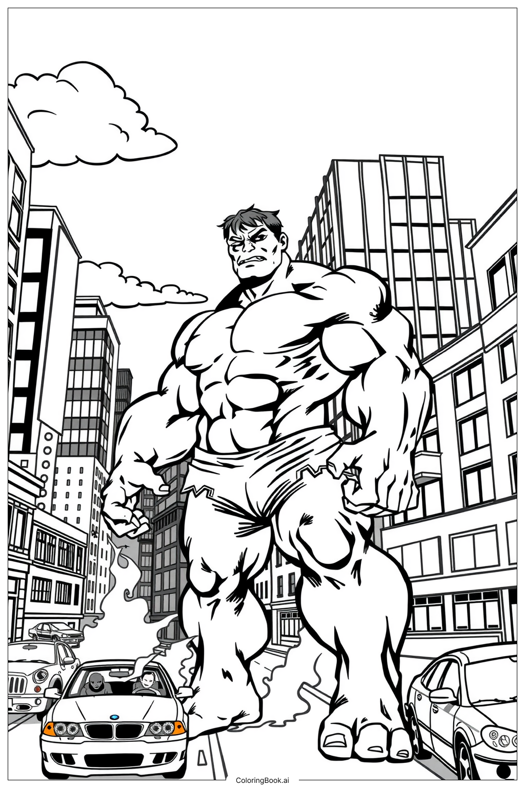 hulk coloring page