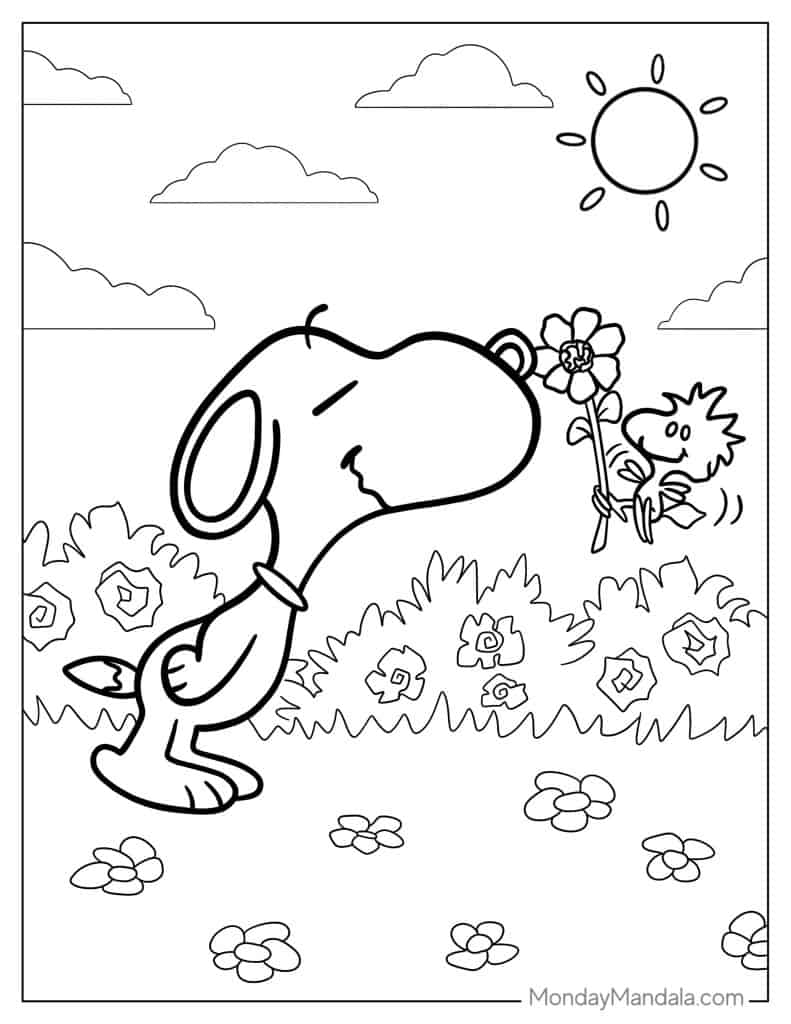 coloring pages snoopy