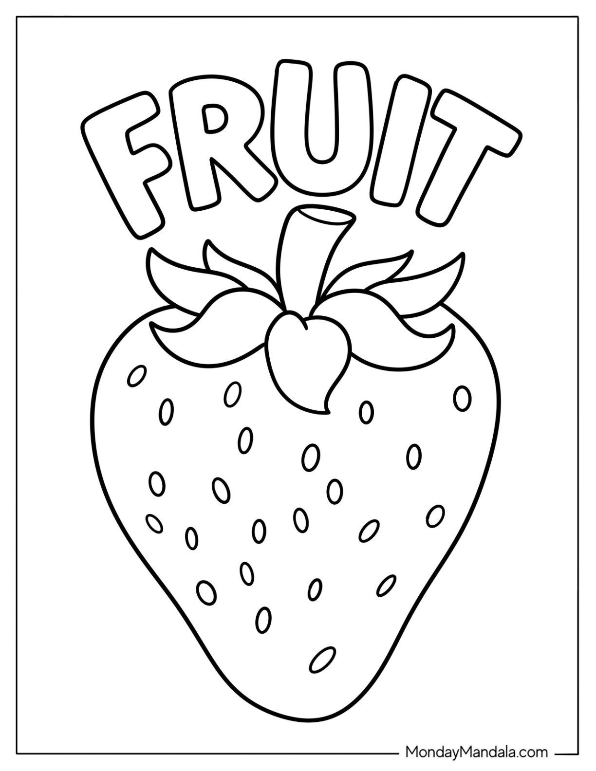 strawberry coloring page