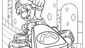 34 Mario Kart Coloring Pages Free PDF Printables 