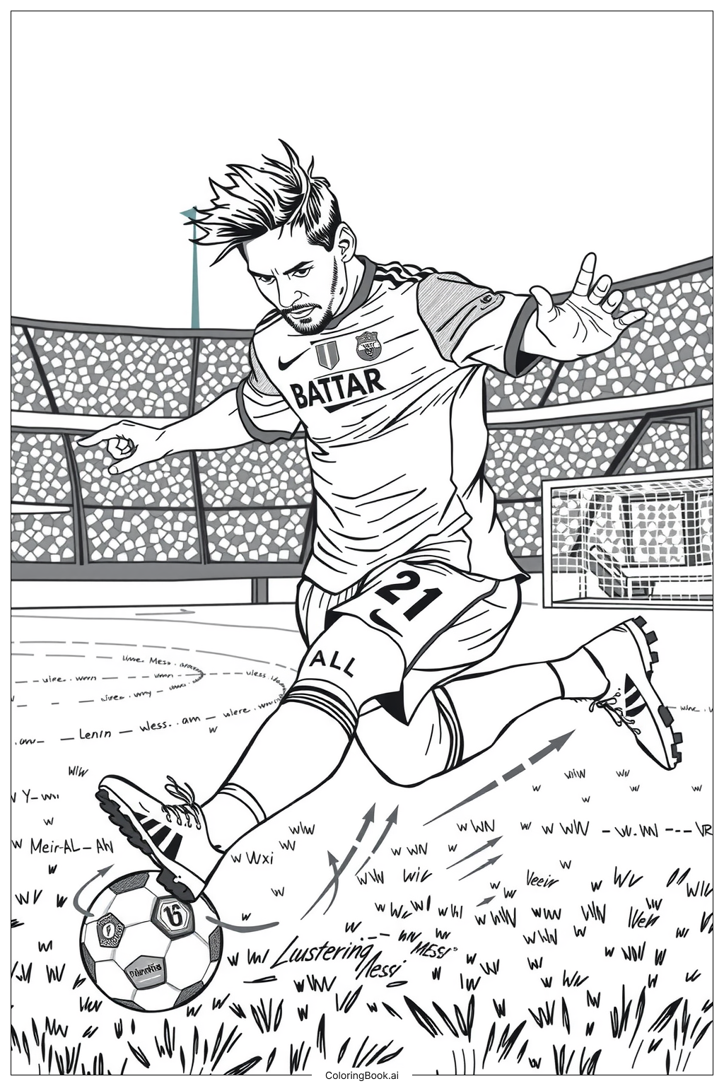 34 Messi Coloring Pages Free PDF PNG Printables 