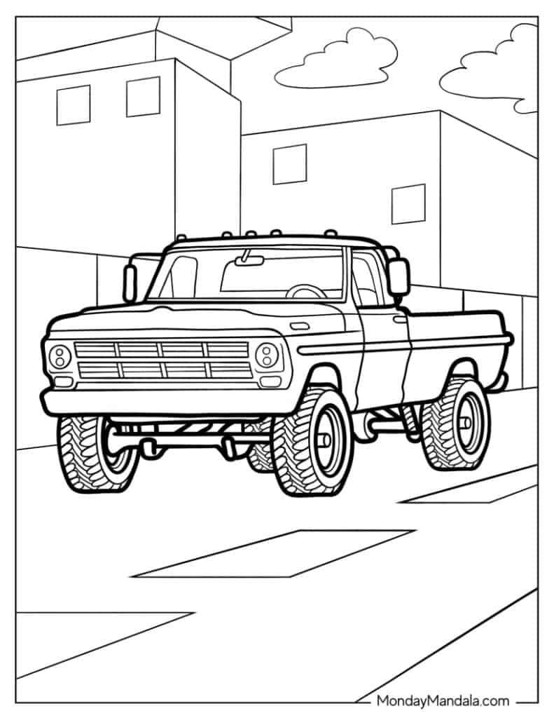 truck coloring page