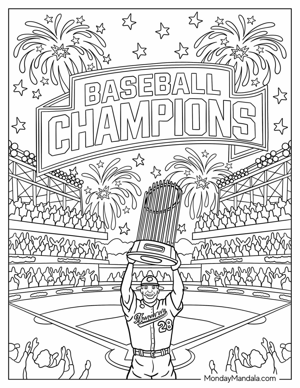 baseball coloring pages