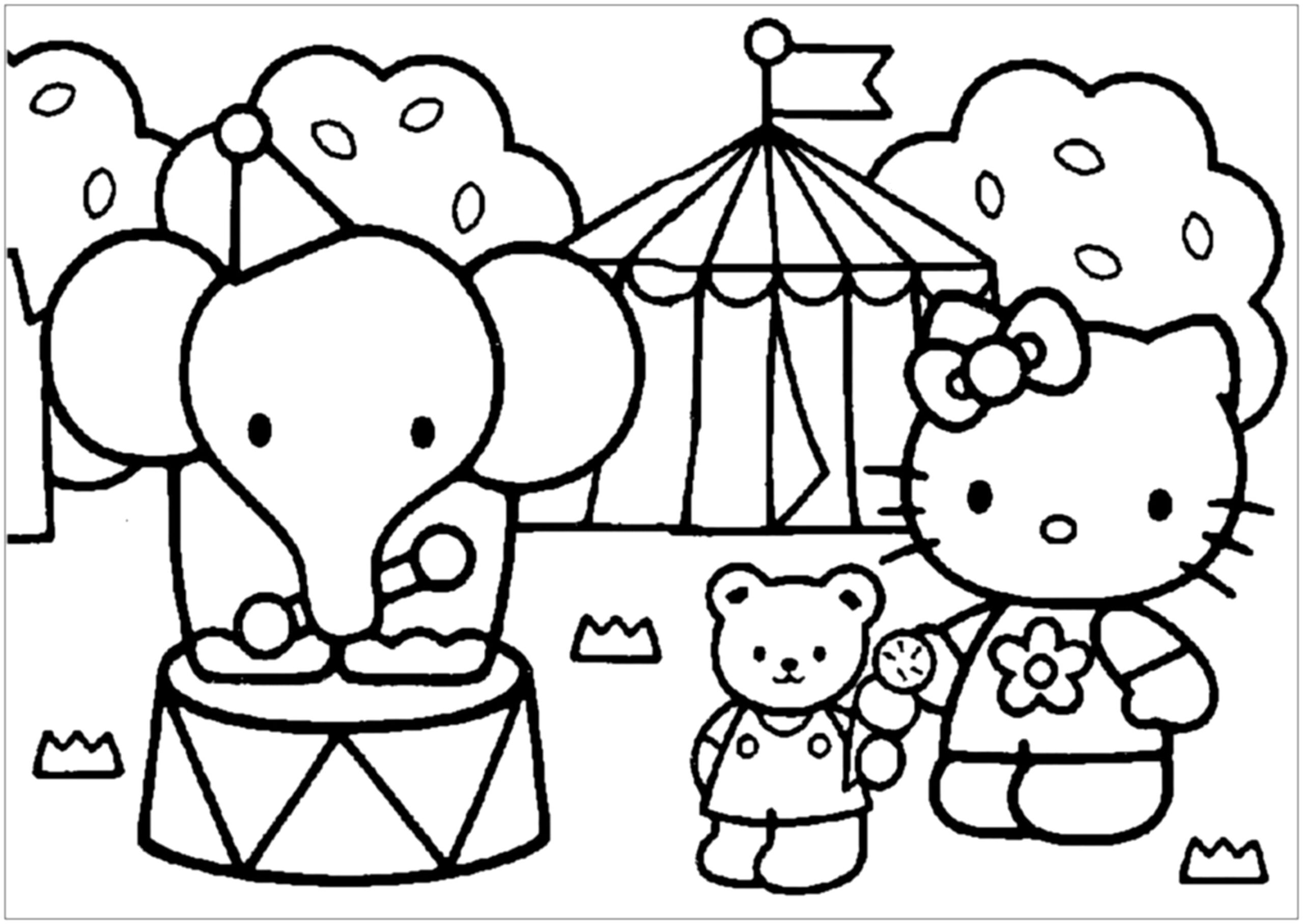 kitty coloring page