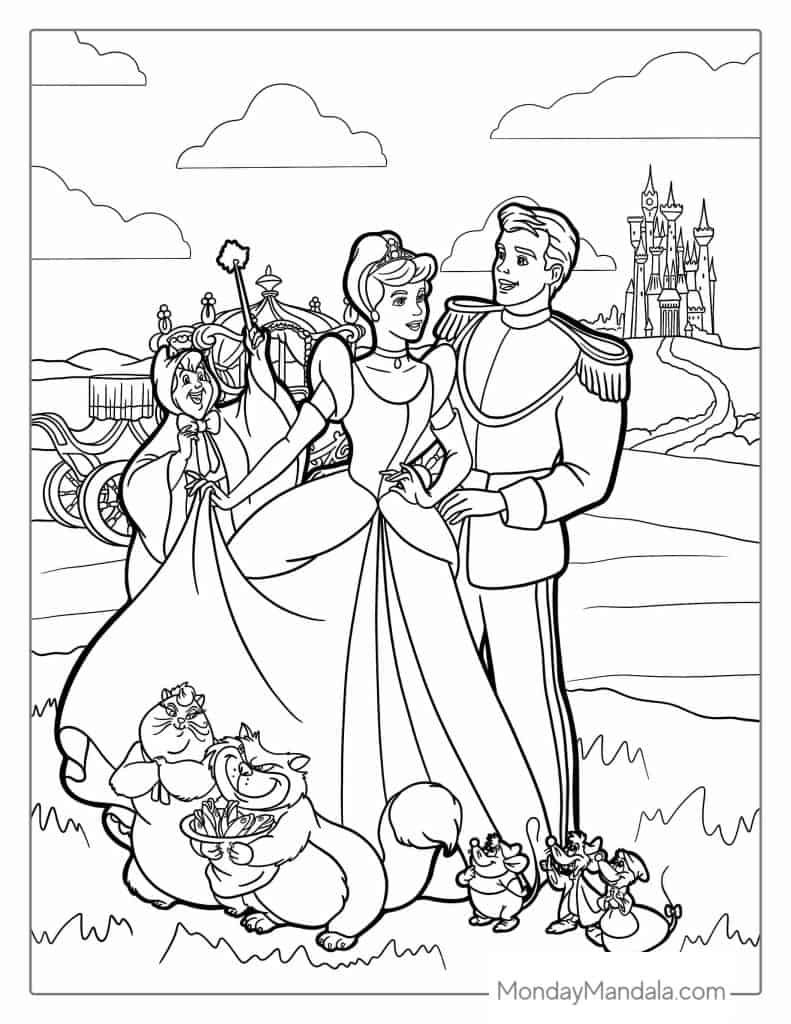 36 Cinderella Coloring Pages Free PDF Printables  36 Cinderella Coloring Pages Free PDF Printables