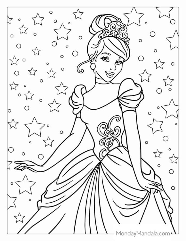 36 Cinderella Coloring Pages Free PDF Printables 
