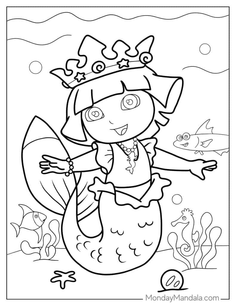 dora coloring pages