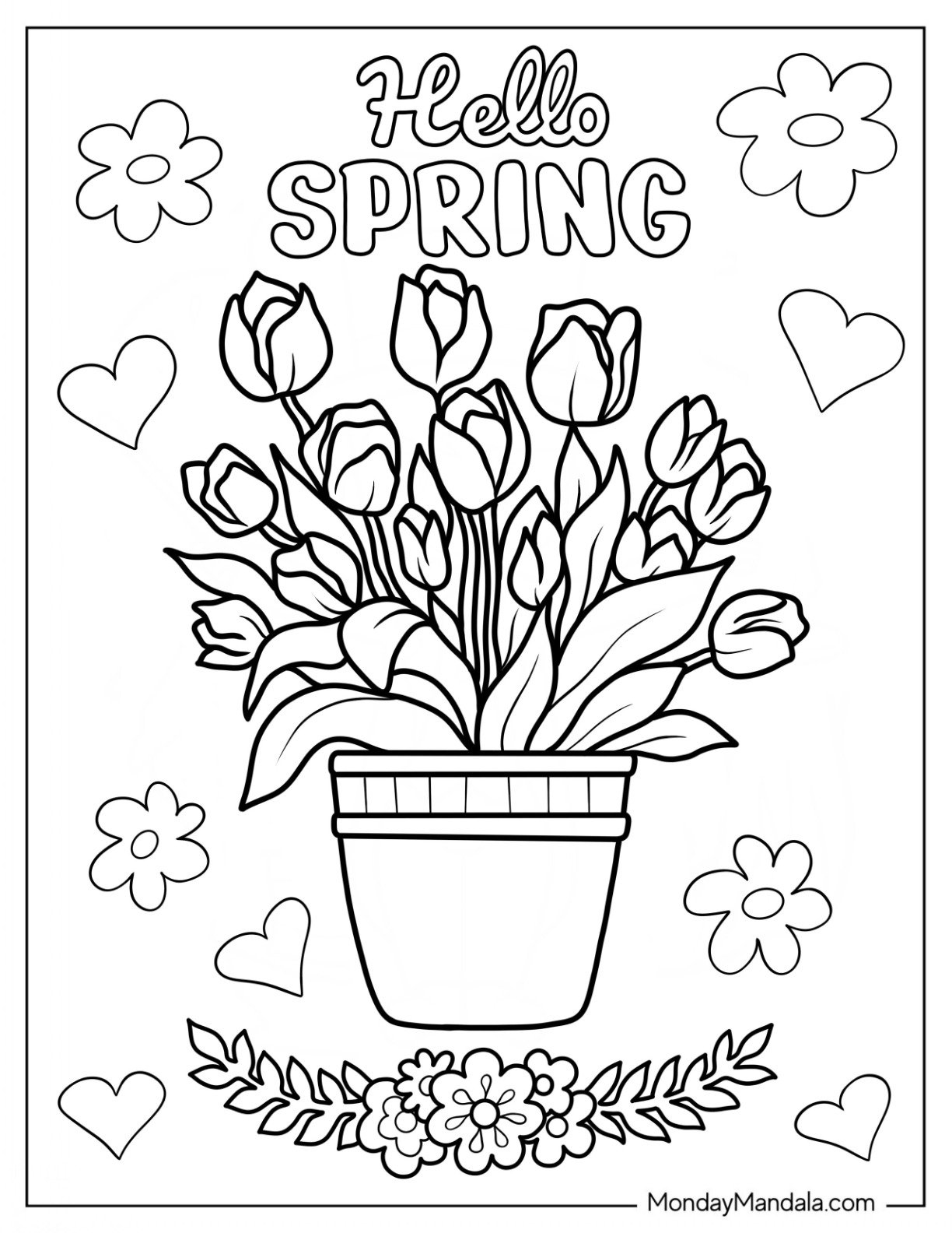 36 Spring Coloring Pages Free PDF Printables 36 Spring Coloring Pages Free PDF Printables