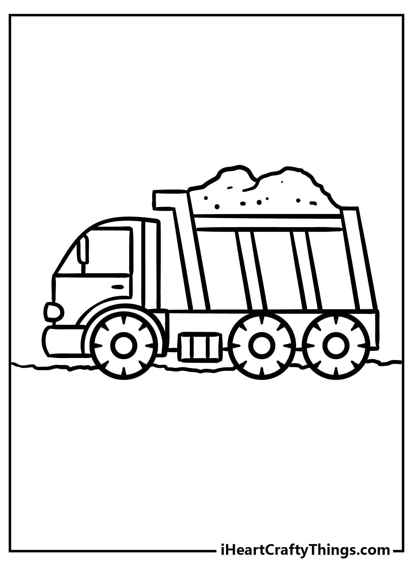 garbage truck coloring page