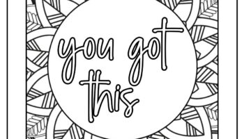37 Inspirational Quotes Coloring Pages Positive PDF Printables