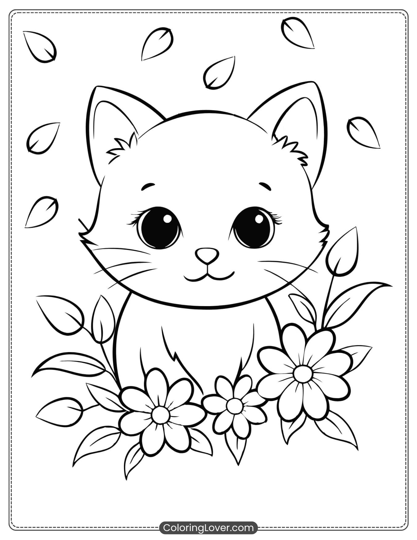 kitten coloring page