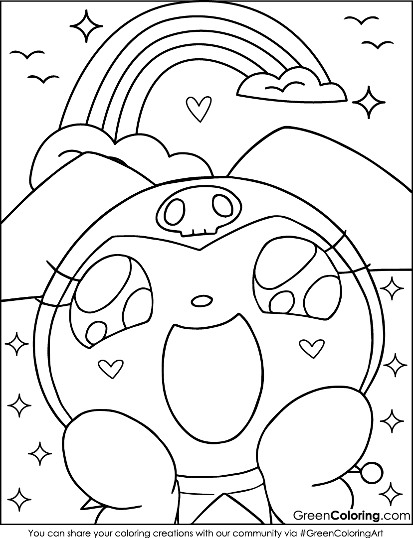 kuromi coloring page kuromi coloring page