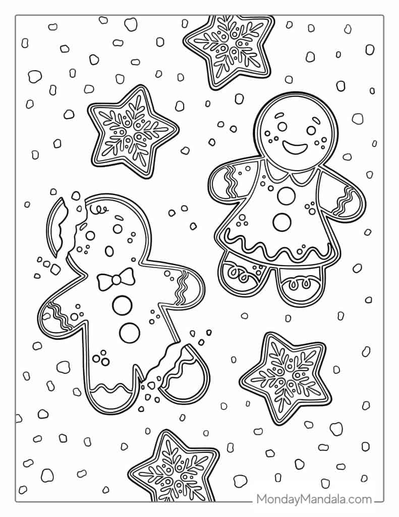 gingerbread coloring pages
