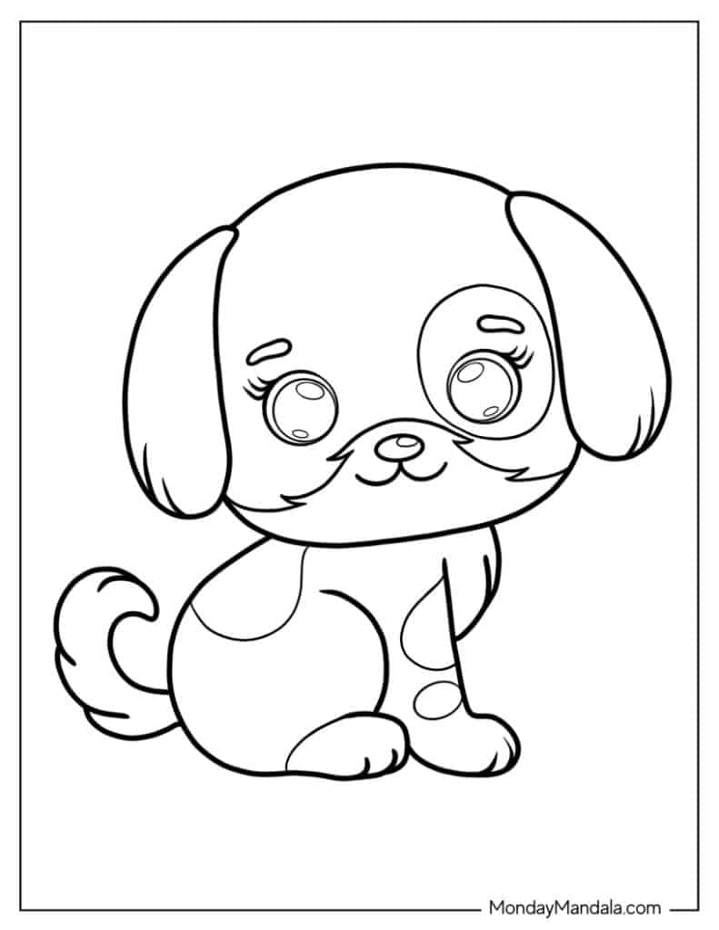 47 Puppy Coloring Pages Free PDF Printables 