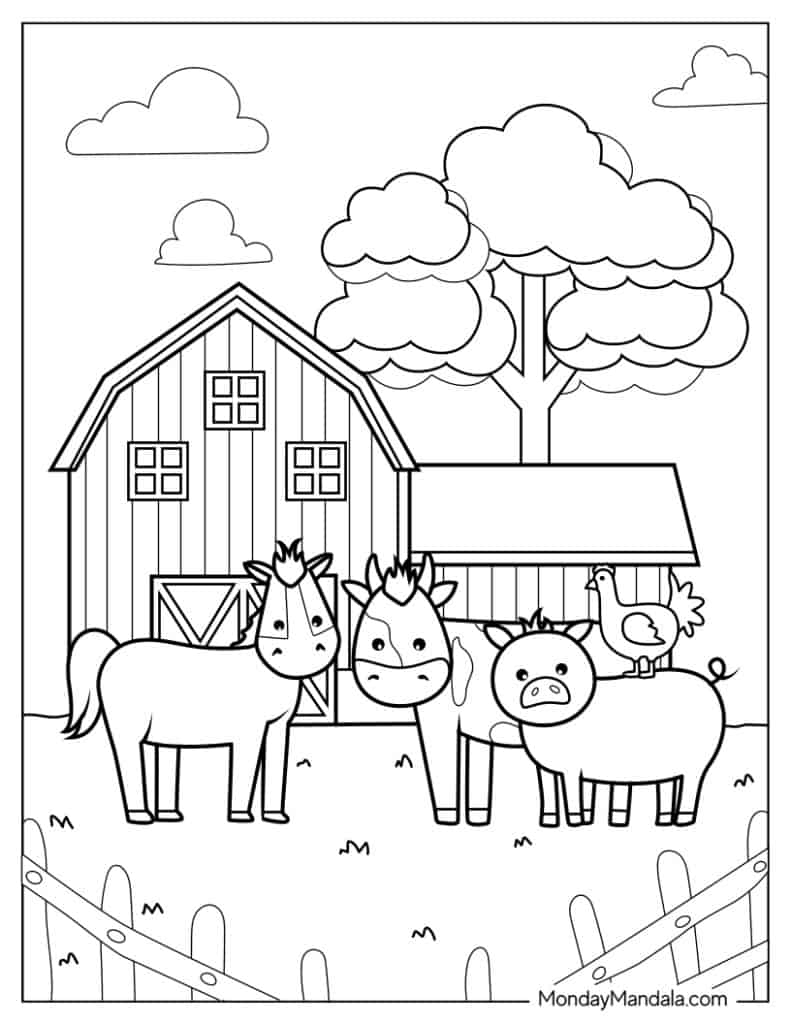 48 Farm Coloring Pages Free PDF Printables 48 Farm Coloring Pages Free PDF Printables