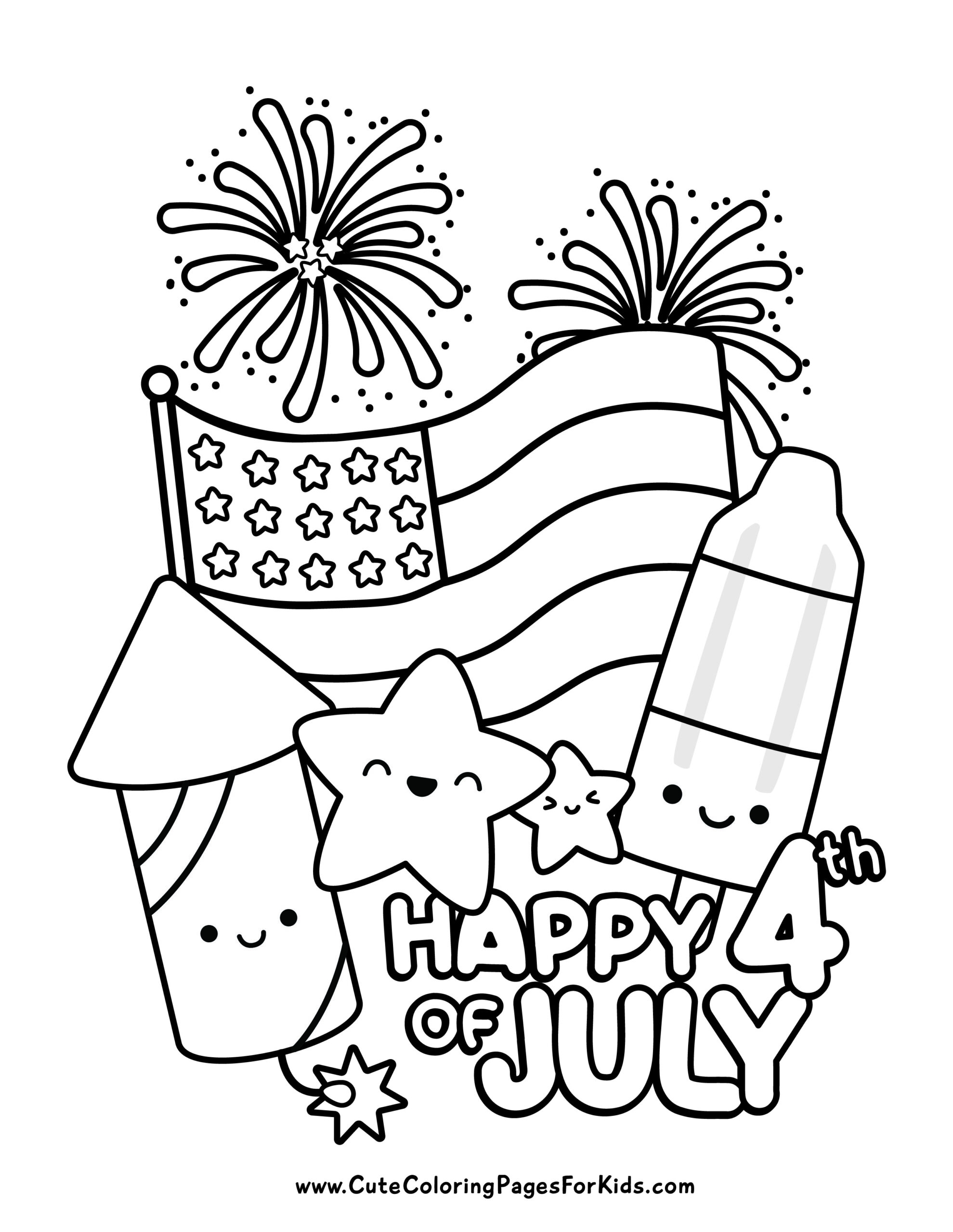 4th Of July Coloring Pages 8 Adorable Free Printable PDFs Cute Coloring Pages For Kids