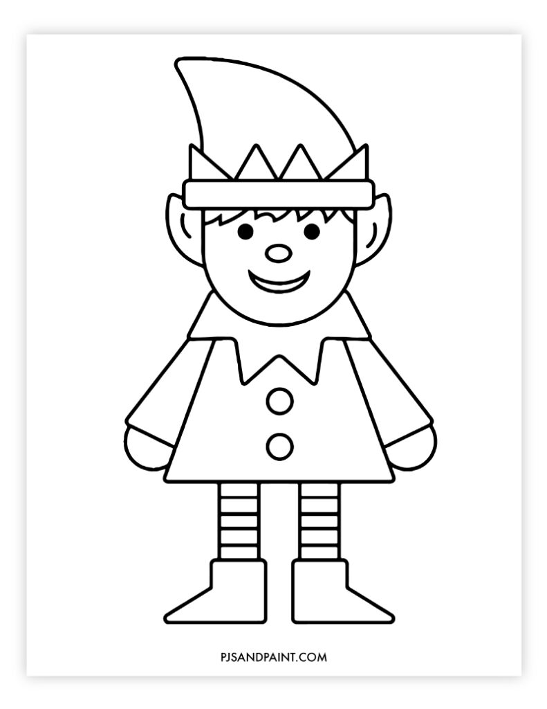 elf coloring page elf coloring page