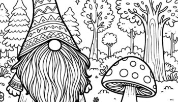 5 Gnome Coloring Pages Enchanted Gnome Coloring Page Fantasy Gnome Coloring Etsy Sweden