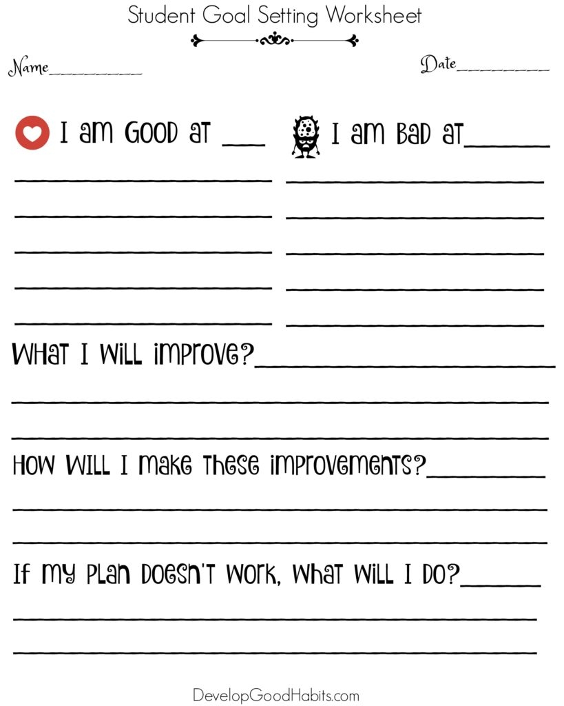 goal setting worksheets