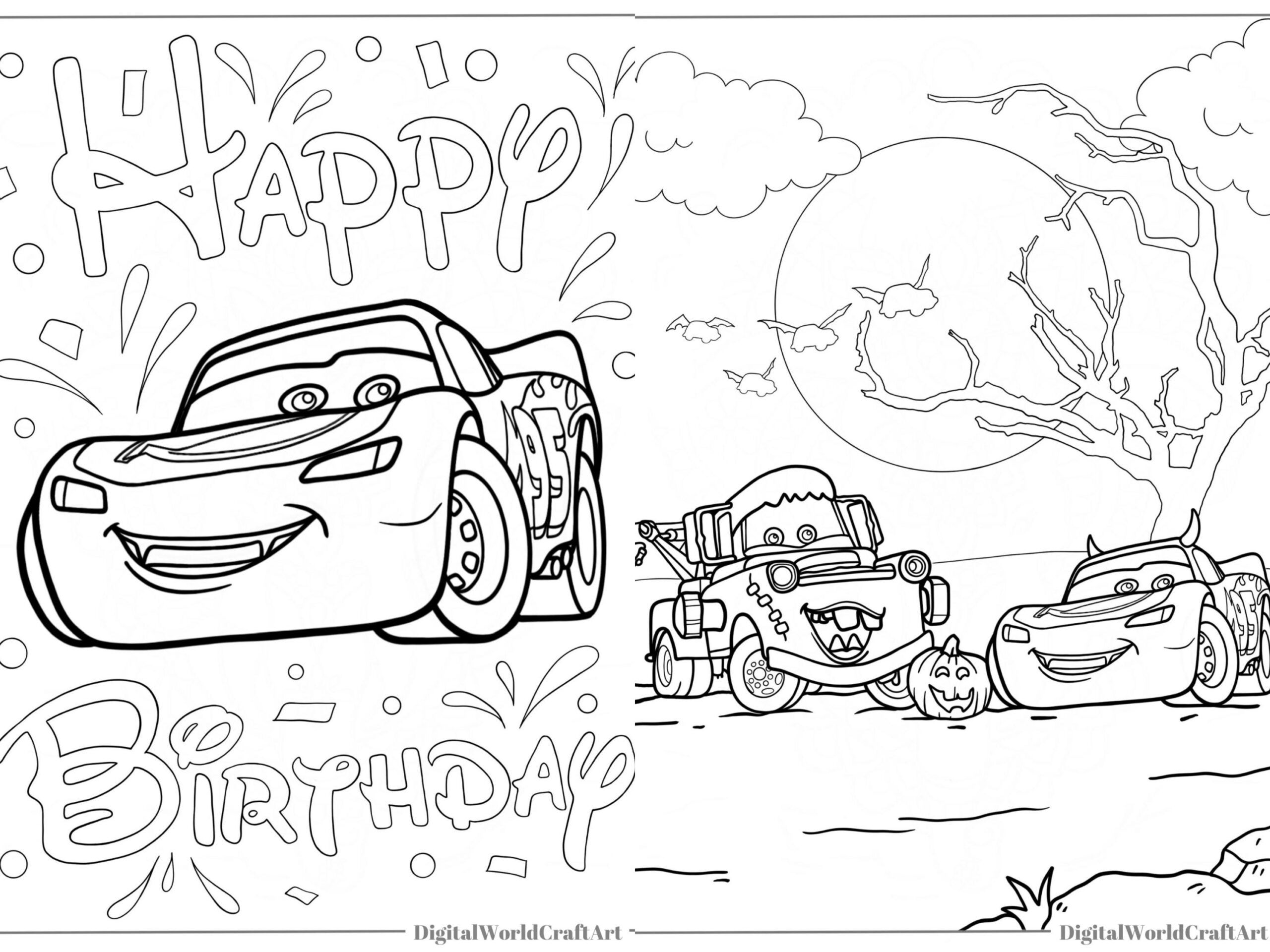 cars movie coloring pages