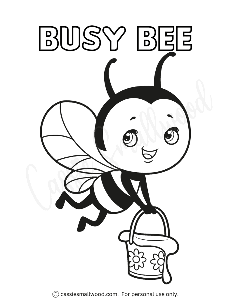 50 Cute Bee Coloring Pages Free Printable Cassie Smallwood