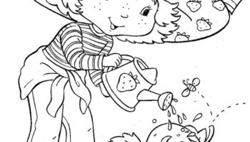 50 Pages Strawberry Shortcake Coloring Book Etsy