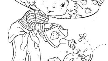 50 Pages Strawberry Shortcake Coloring Book Etsy