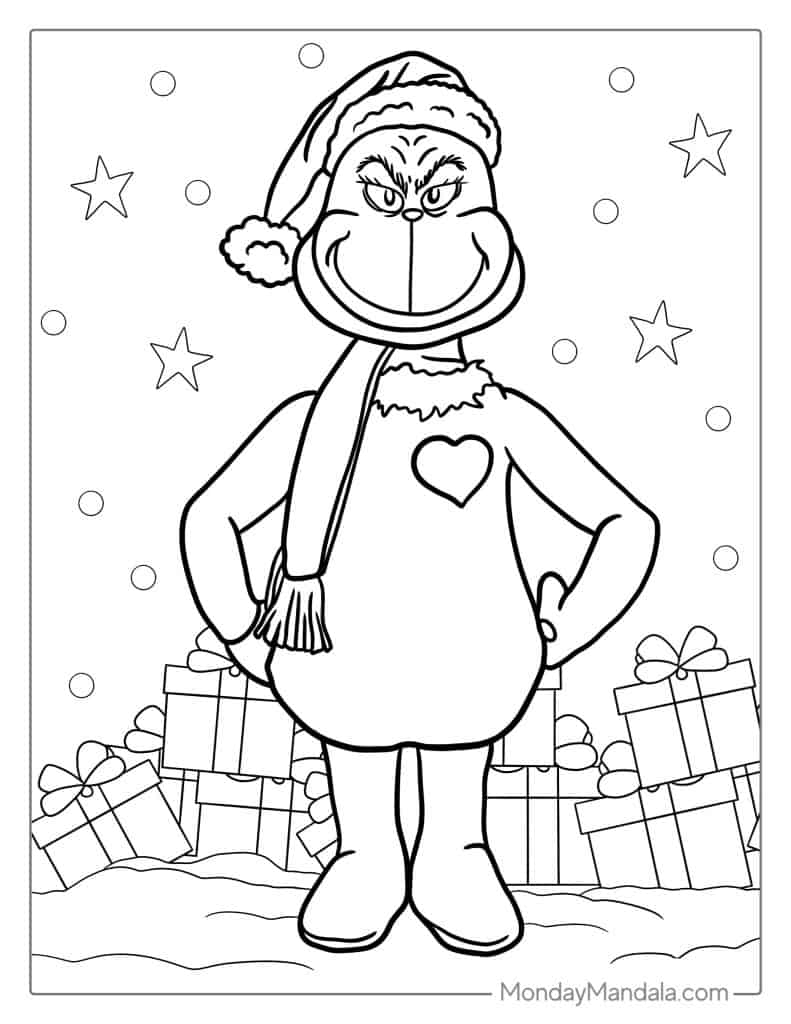 grinch coloring pages grinch coloring pages