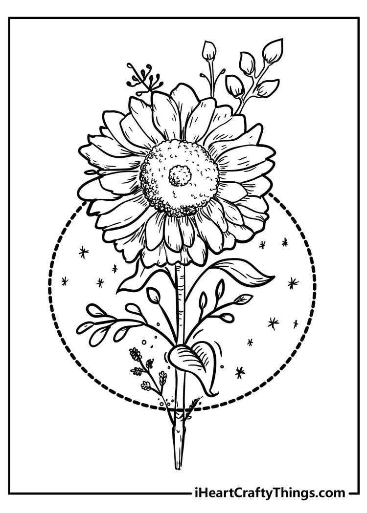 flower coloring page