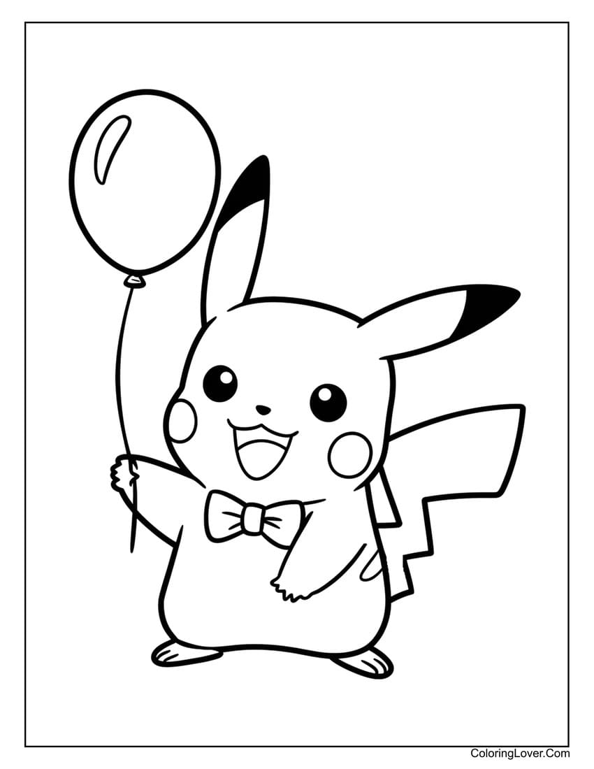 pikachu coloring pages