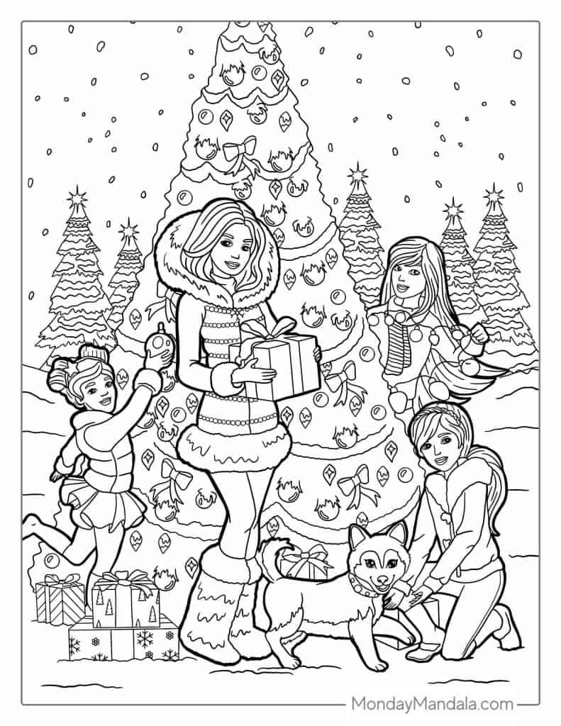 barbie printable coloring pages