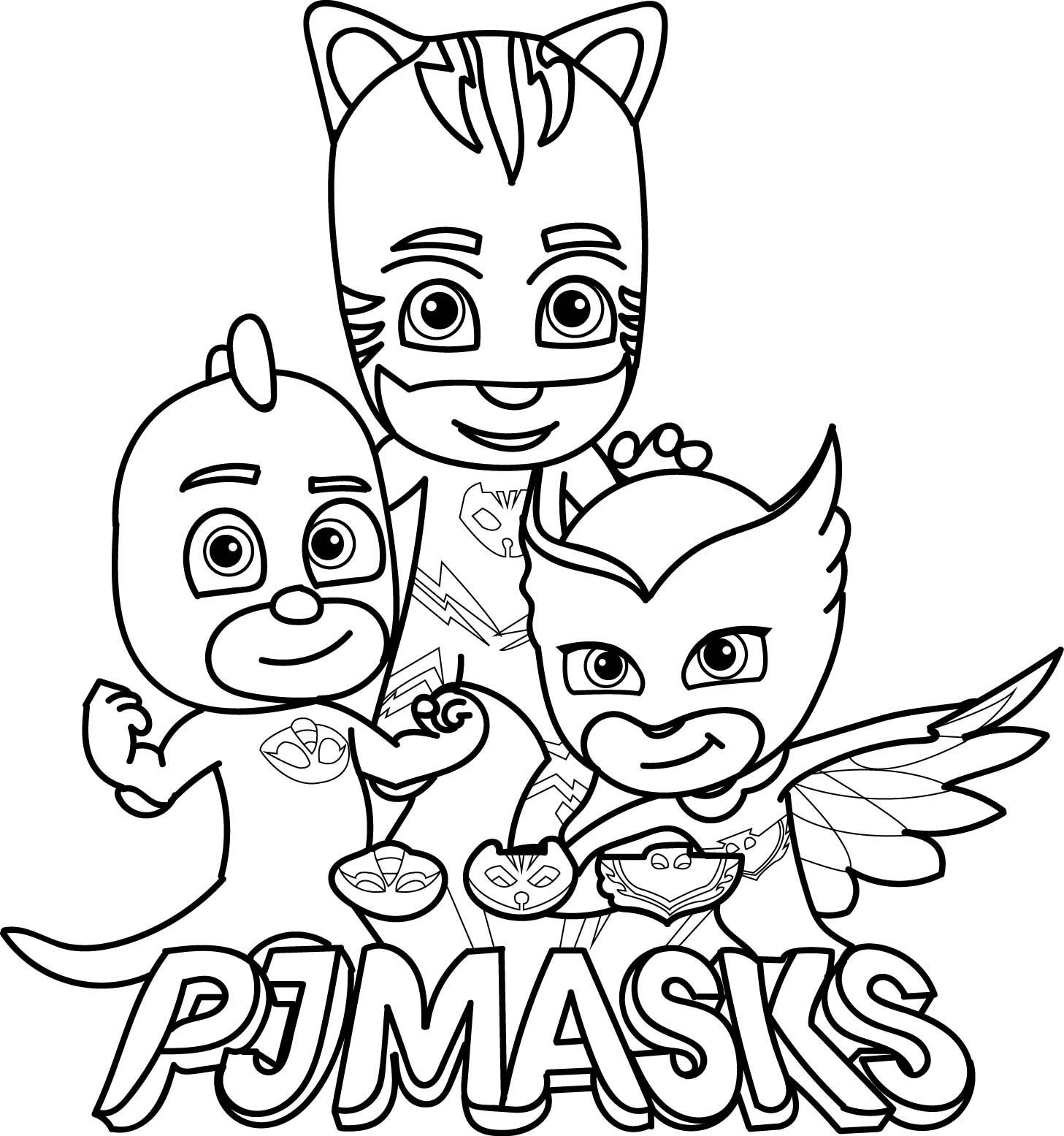 coloring pages for pj masks