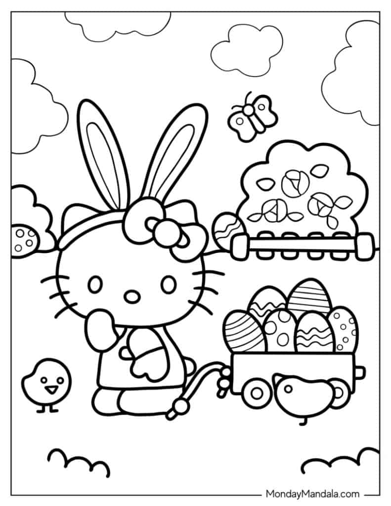 cute hello kitty coloring pages