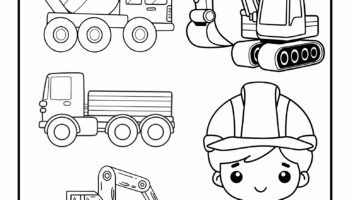7 Printable Cute Construction Coloring Pages