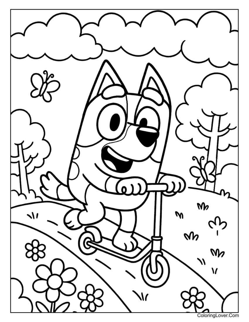 bluey coloring pages
