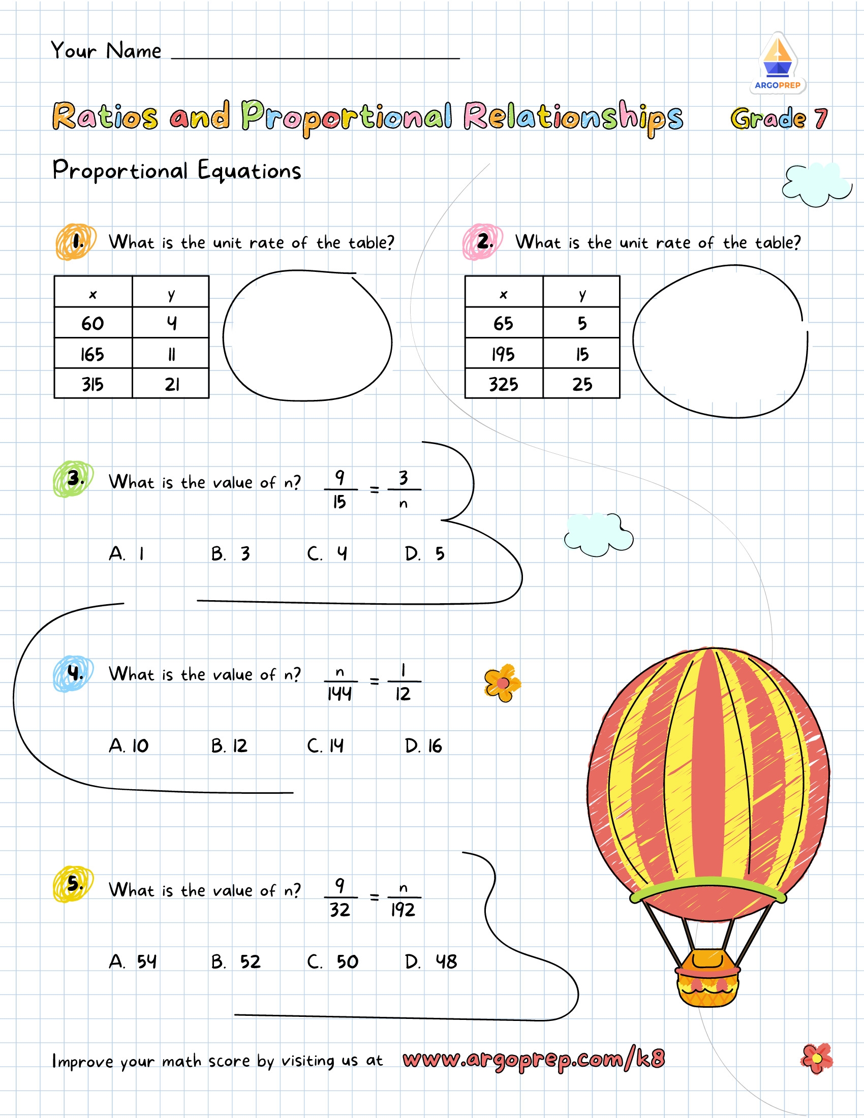 7th Grade Rate Involving Fractions Ratios amp Proportional Relationships Worksheets For Free ArgoPrep