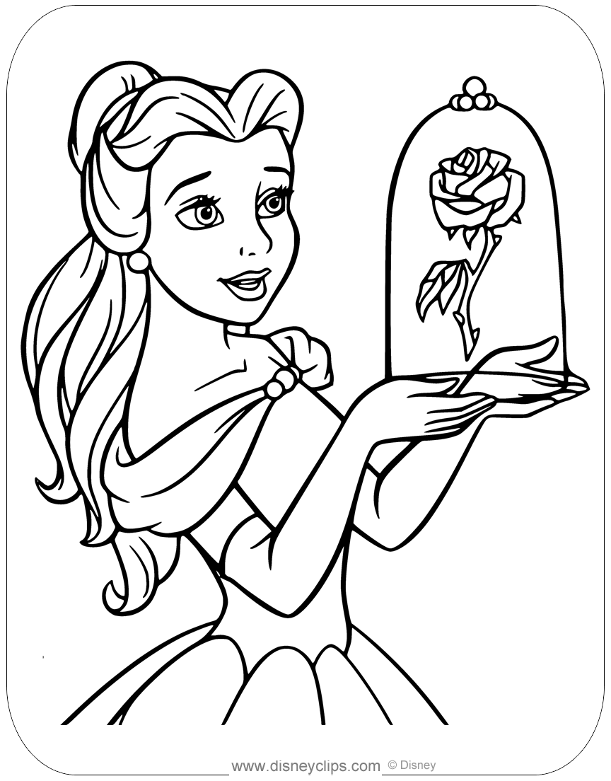 beauty and the beast coloring pages