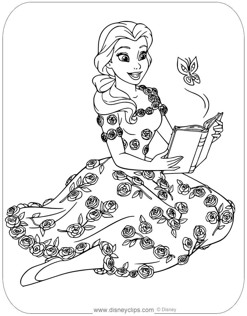 87 Printable Beauty And The Beast Coloring Pages Disneyclips