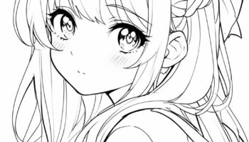 90 Anime Girl Coloring Pages Adult And Kid Coloring Pages Zen Art Therapy On The Go Printable Digital Instant Download PDF Etsy