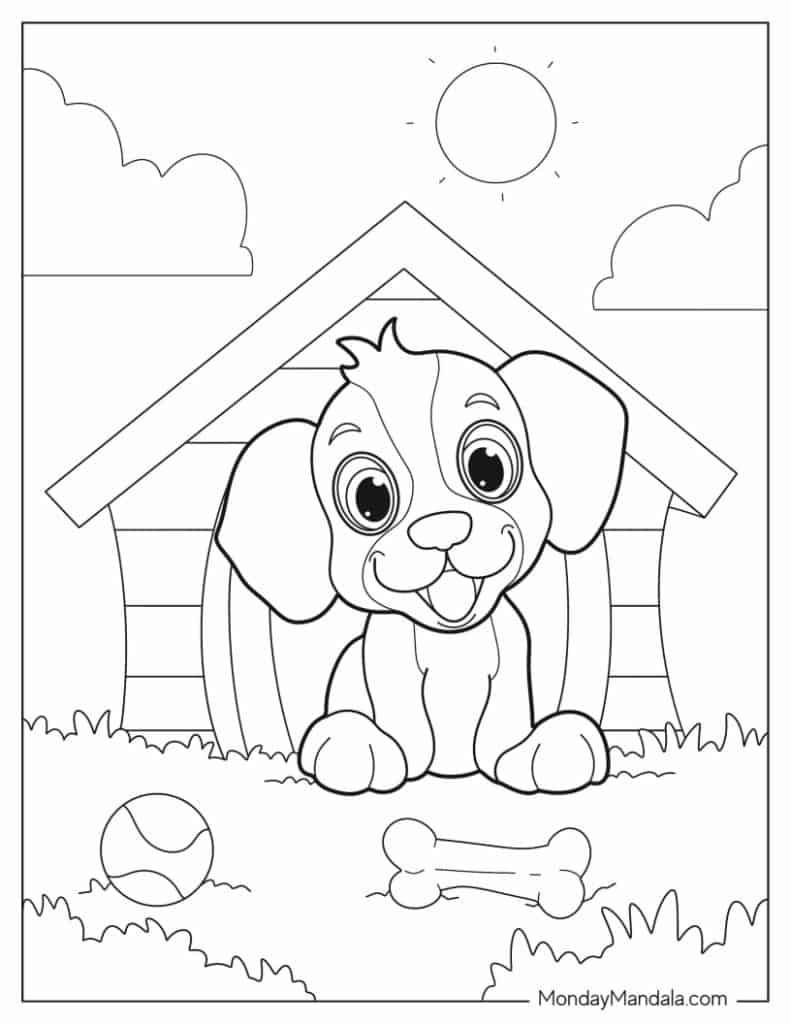 coloring page dog