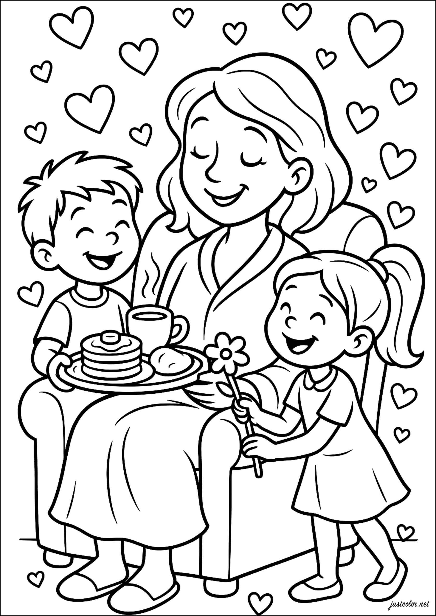mother's day coloring pages