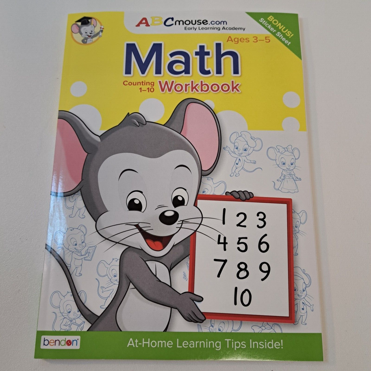 ABC Mouse Workbook Math Counting 1 10 Early Learning Ages 3 5 Bonus Stickers EBay