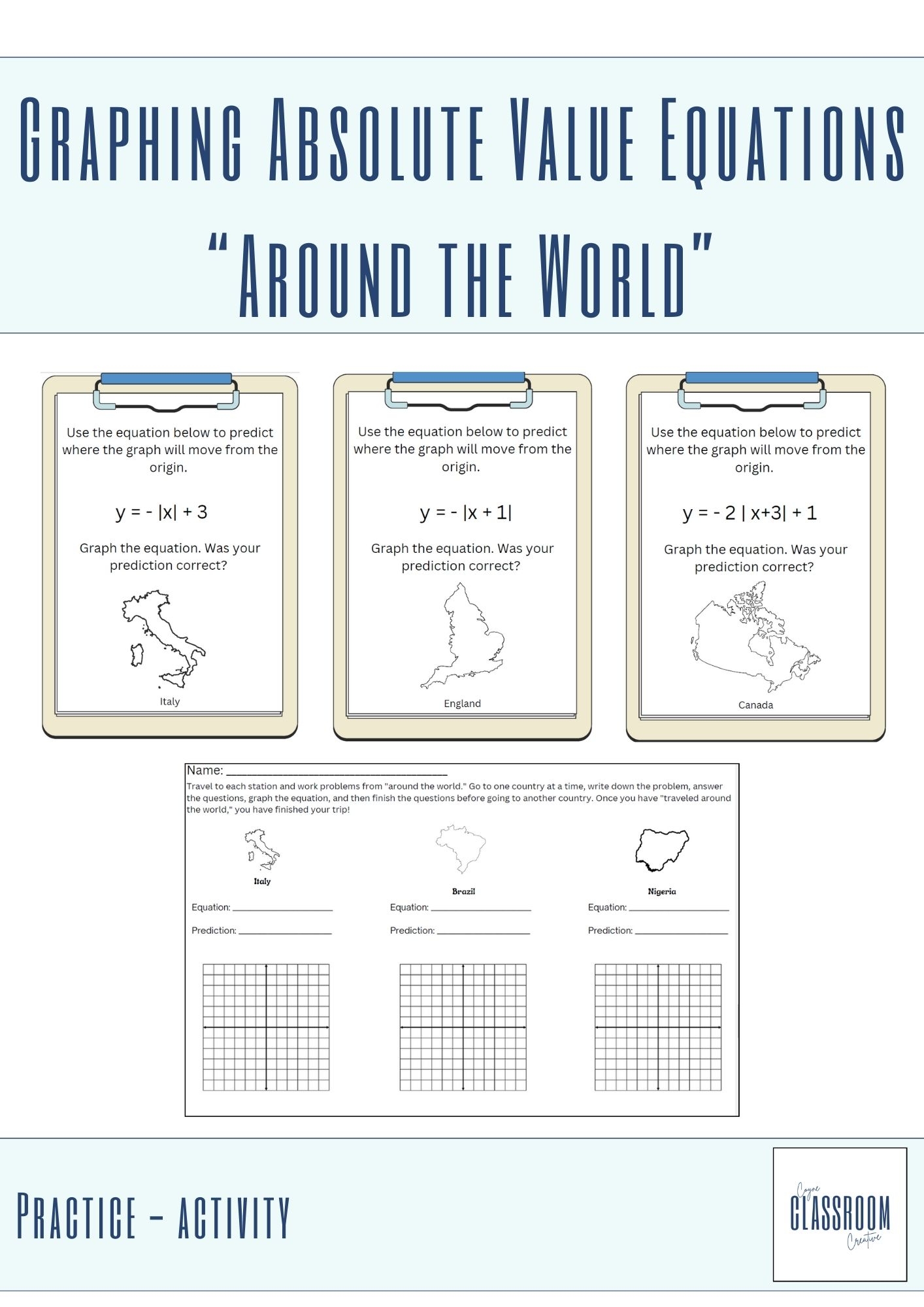 absolute value equations worksheet