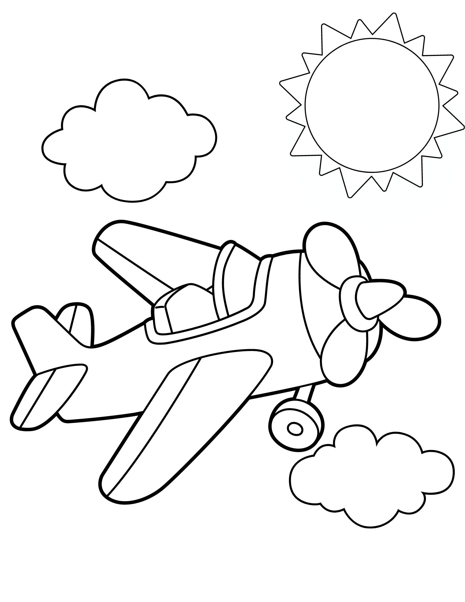 airplane coloring page