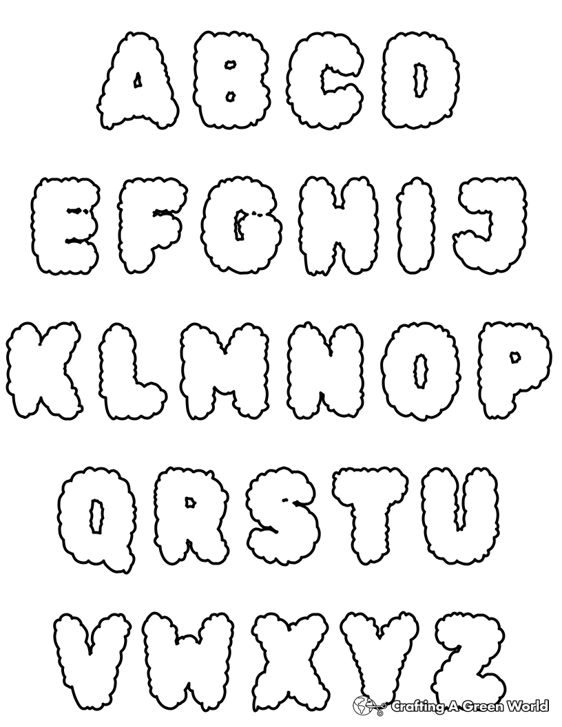 alphabet coloring pages