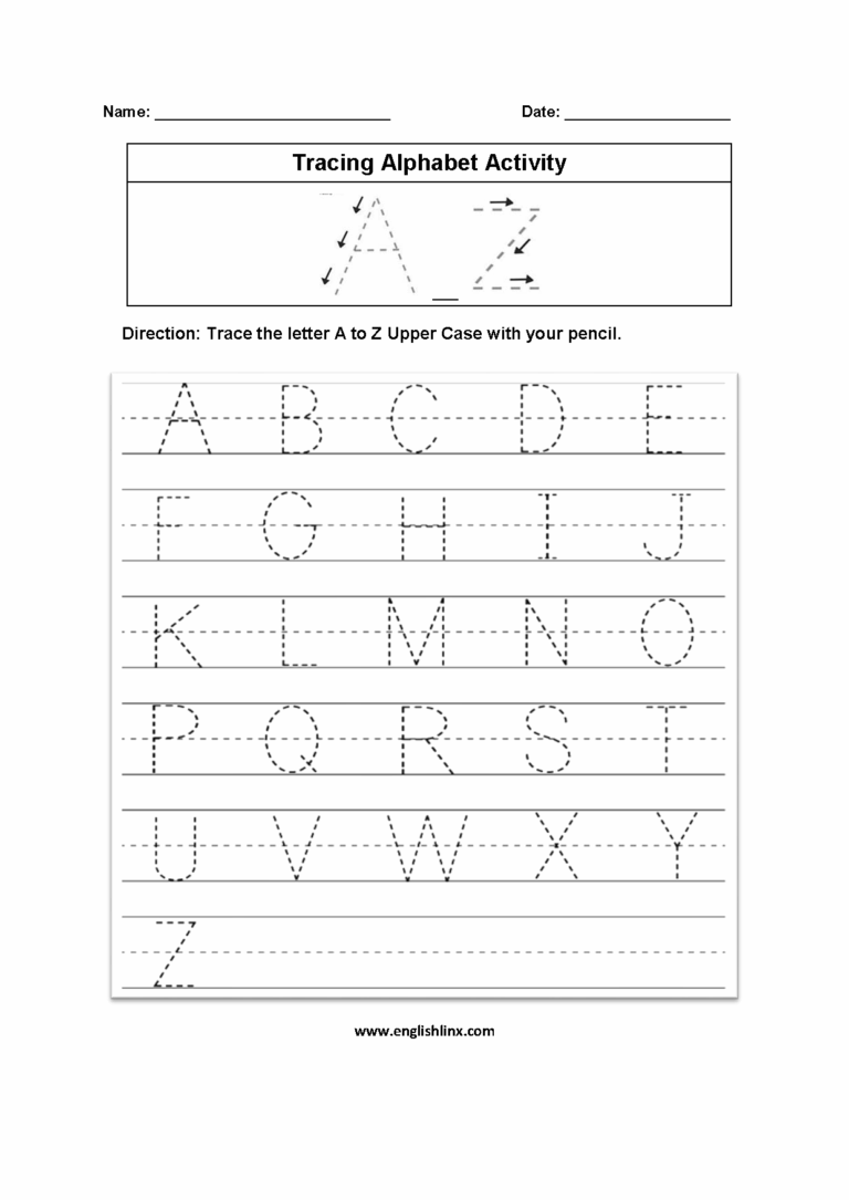 Alphabet Worksheets Free Printable A Z Alphabet Practice