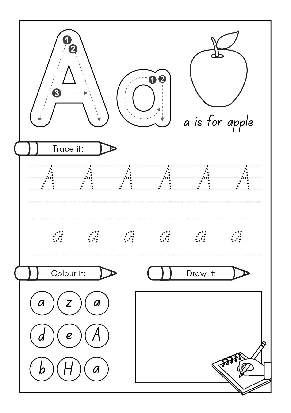 free printable alphabet worksheets